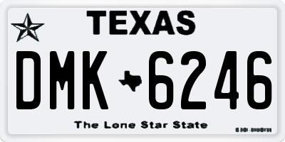 TX license plate DMK6246