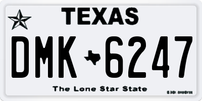 TX license plate DMK6247