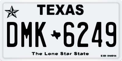 TX license plate DMK6249