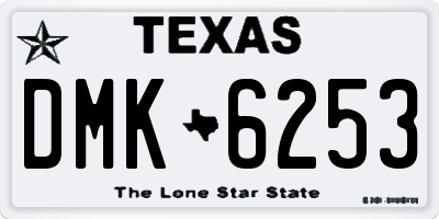 TX license plate DMK6253