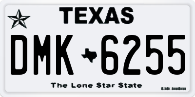 TX license plate DMK6255