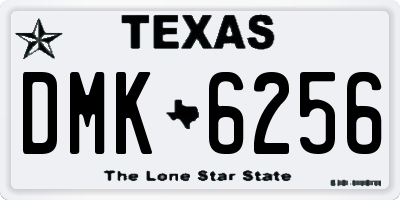 TX license plate DMK6256