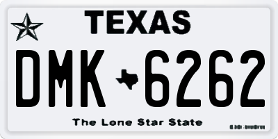 TX license plate DMK6262
