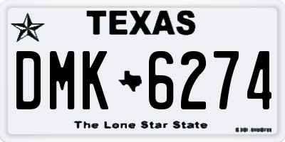 TX license plate DMK6274