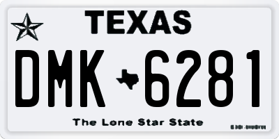 TX license plate DMK6281