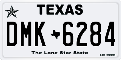 TX license plate DMK6284