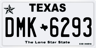 TX license plate DMK6293