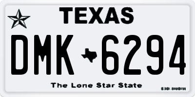 TX license plate DMK6294