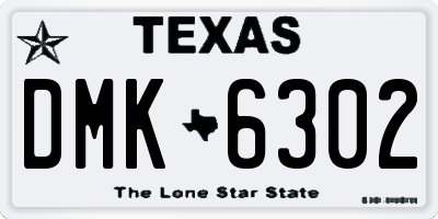TX license plate DMK6302