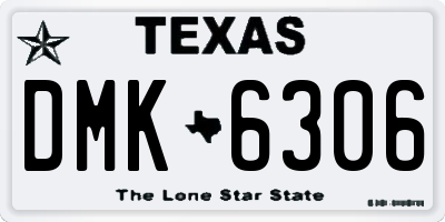 TX license plate DMK6306