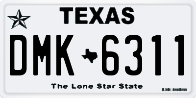 TX license plate DMK6311