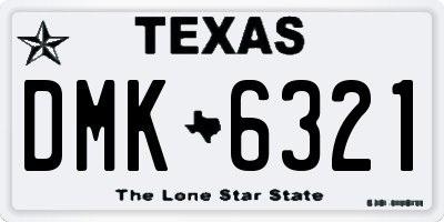 TX license plate DMK6321