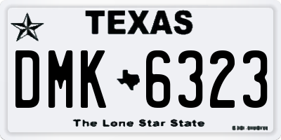 TX license plate DMK6323