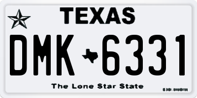 TX license plate DMK6331