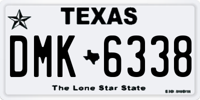 TX license plate DMK6338