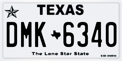 TX license plate DMK6340