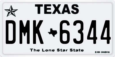 TX license plate DMK6344