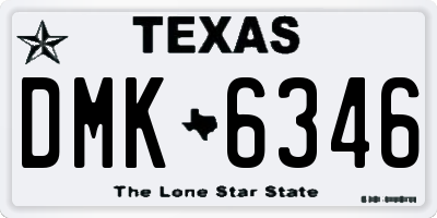 TX license plate DMK6346