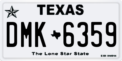 TX license plate DMK6359