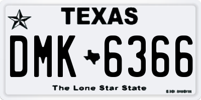 TX license plate DMK6366