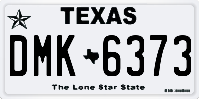 TX license plate DMK6373