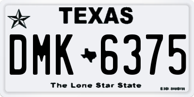 TX license plate DMK6375