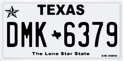 TX license plate DMK6379