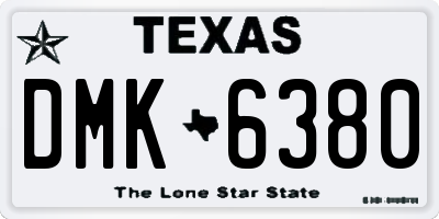 TX license plate DMK6380