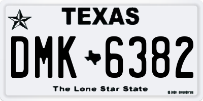TX license plate DMK6382