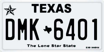 TX license plate DMK6401