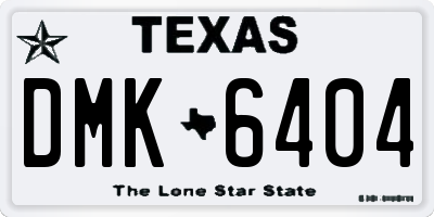 TX license plate DMK6404