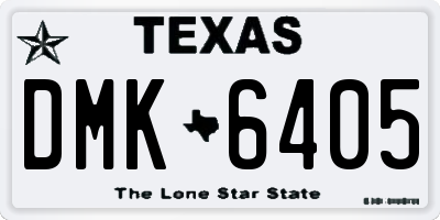 TX license plate DMK6405