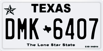 TX license plate DMK6407