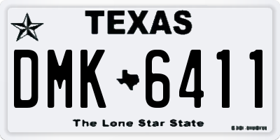 TX license plate DMK6411