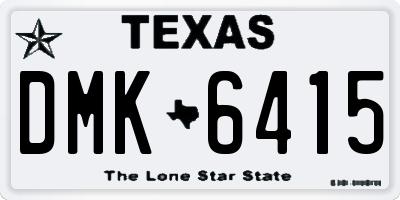 TX license plate DMK6415