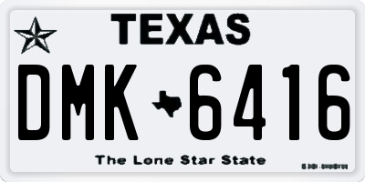TX license plate DMK6416