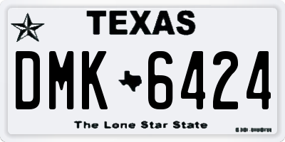 TX license plate DMK6424