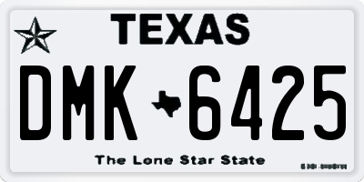 TX license plate DMK6425