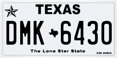 TX license plate DMK6430