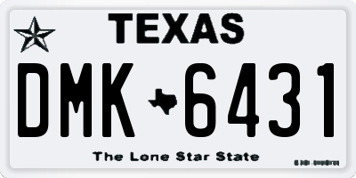 TX license plate DMK6431