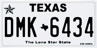 TX license plate DMK6434