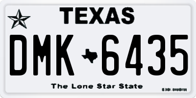 TX license plate DMK6435