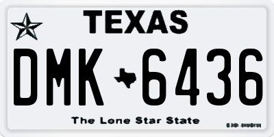 TX license plate DMK6436