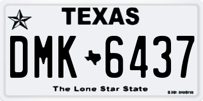 TX license plate DMK6437