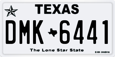 TX license plate DMK6441