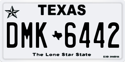 TX license plate DMK6442