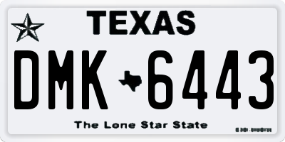 TX license plate DMK6443