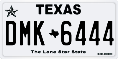 TX license plate DMK6444