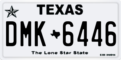 TX license plate DMK6446
