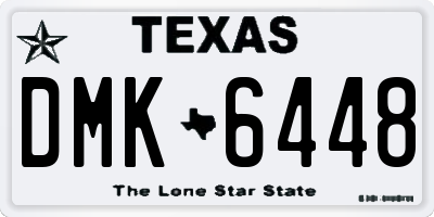 TX license plate DMK6448